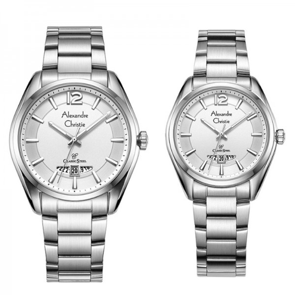 Alexandre Christie AC 8679 Silver White Couple Alexandre Christie AC 8679 Silver White Couple